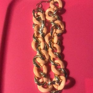 Gold and pink necklace